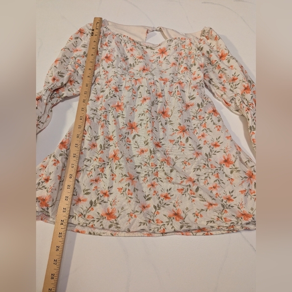 Lush Tops - Lush Tie-Back Floral Top, Size Medium